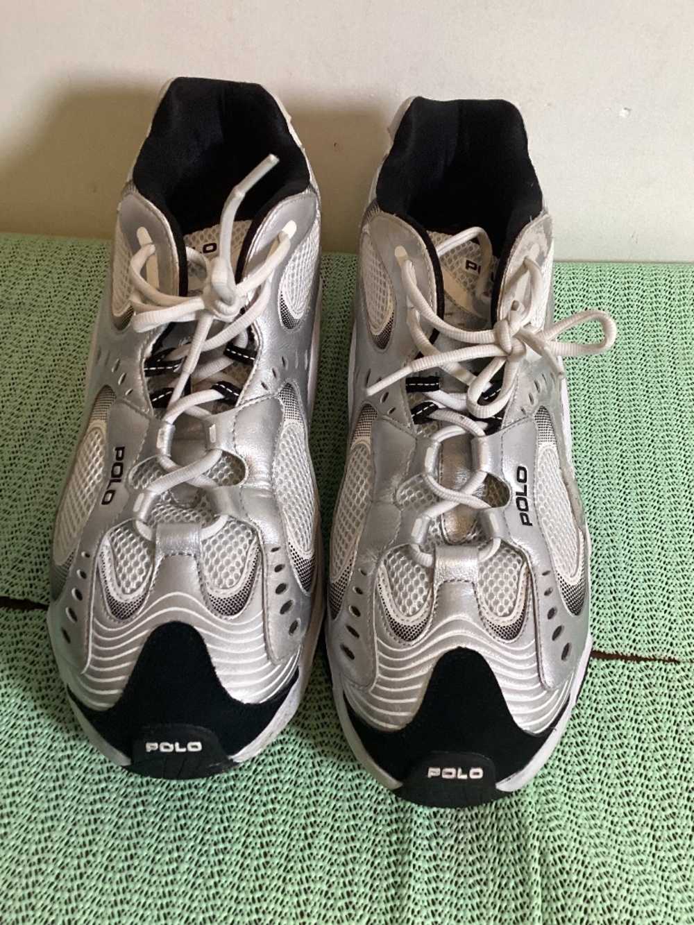 POLO Ralph Lauren bicolor sneakers SZ 14 leather and synthetic upper with rubber